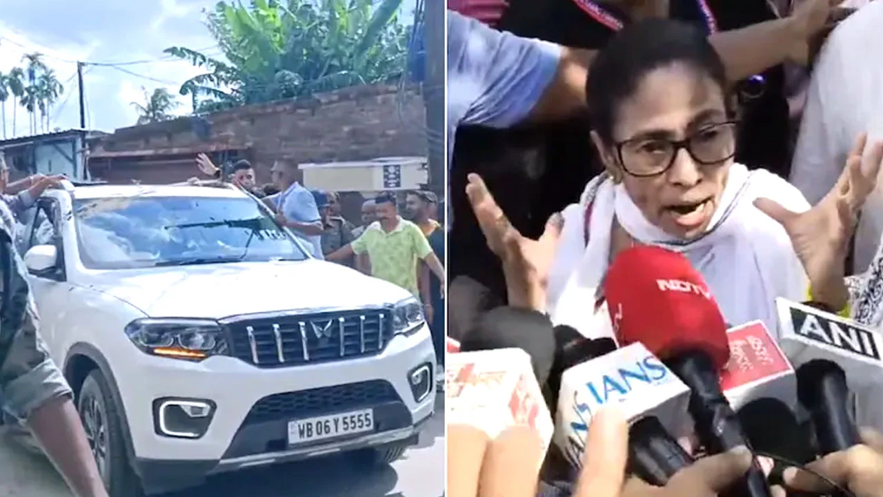 মমতার গাড়িতে হামলা, বললেন ‘মারা যেতে পারতাম’